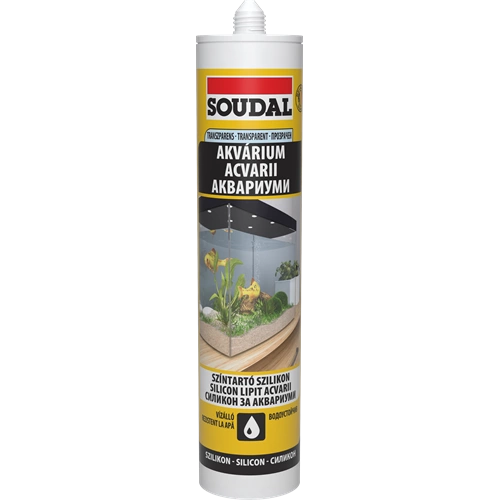 Soudal akváriumragasztó szilikon TRANSZPARENS 280ml