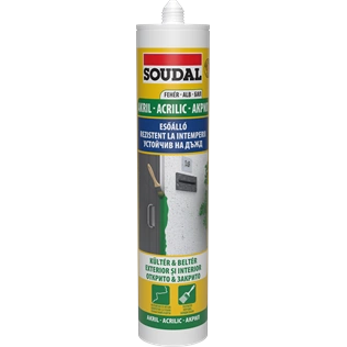 Soudal esőálló akril tömítő FEHÉR 280ml