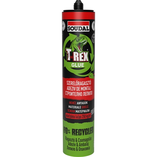 Soudal T-REX szerelőragasztó NEHÉZ anyagokhoz 350gr