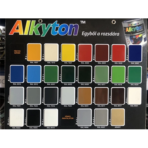 Alkyton fémfesték fényes RAL1021 REPCESÁRGA 750ml