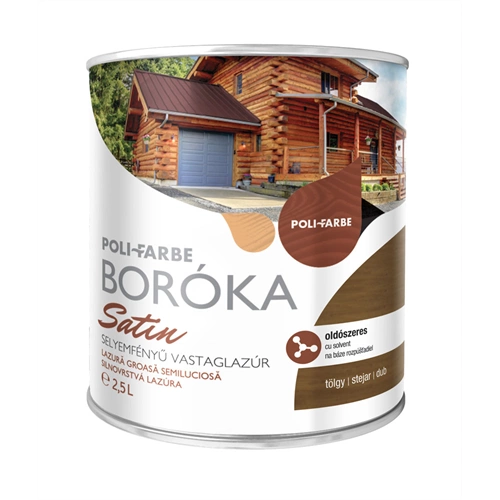 Boróka Satin vastaglazúr TÖLGY 2,5L