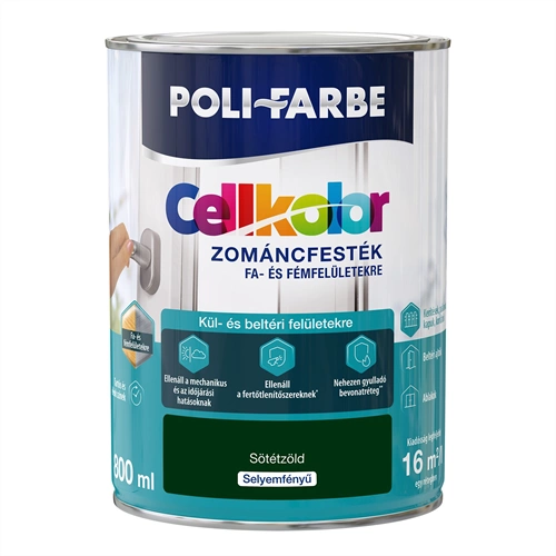 Cellkolor selyemfényű zománcfesték SÖTÉTZÖLD 800ml