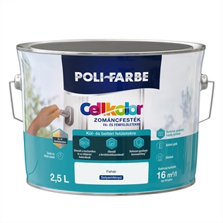 Cellkolor selyemfényű zománcfesték FEHÉR 2,5L