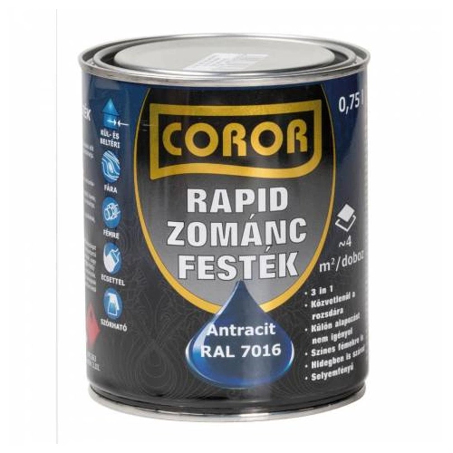 Coror Rapid zománc RAL7016 ANTRACIT 750ml