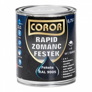 Coror Rapid zománc RAL9005 FEKETE 750ml