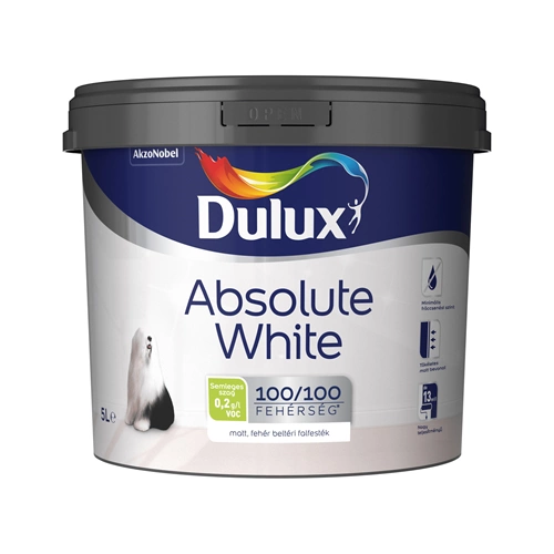 Dulux Absolute White beltéri falfesték fehér 5L