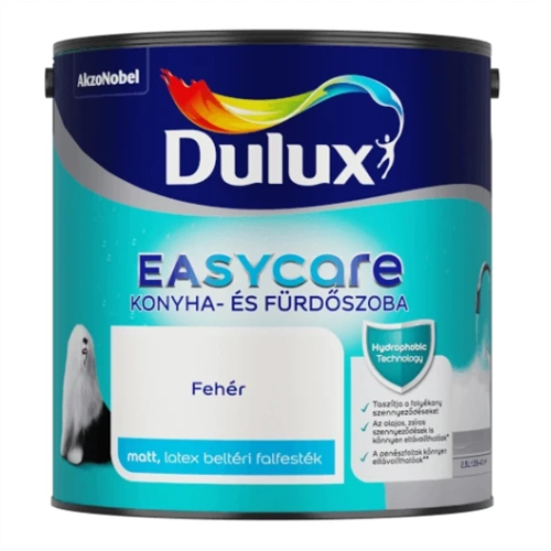 Dulux Easycare Konyha- és Fürdőszobafesték FEHÉR 2,5L