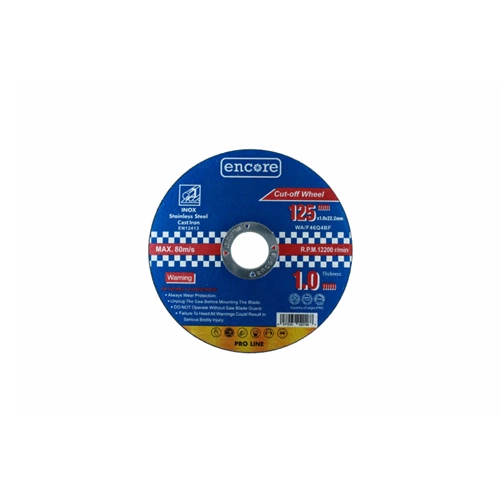 ENCORE Vágókorong fémre 125 x 1,0 x 22,23 mm INOX