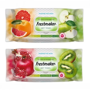 Freshmaker FRUIT nedves törlőkendő 100 lapos kupakos