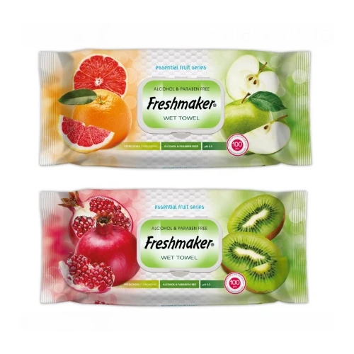 Freshmaker FRUIT nedves törlőkendő 100 lapos kupakos