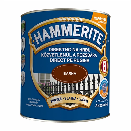 Hammerite fémfesték fényes BARNA 2,5L
