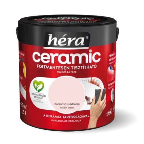Héra Ceramic beltéri falfesték BÁRSONYOS VADRÓZSA 2,5L