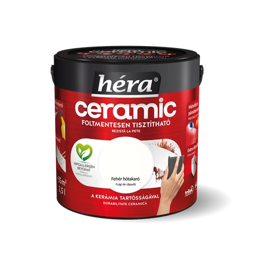 Héra Ceramic beltéri falfesték FEHÉR HÓTAKARÓ 2,5L