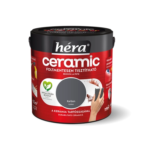 Héra Ceramic beltéri falfesték KARBON 2,5L