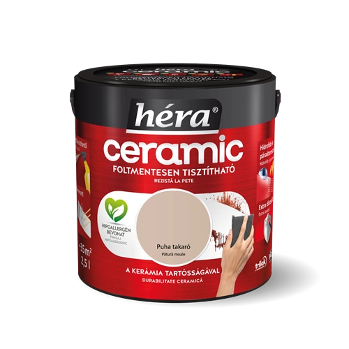 Héra Ceramic beltéri falfesték PUHA TAKARÓ 2,5L
