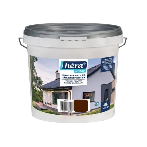 Héra homlokzat- és lábazatfesték SÖTÉTBARNA 4L