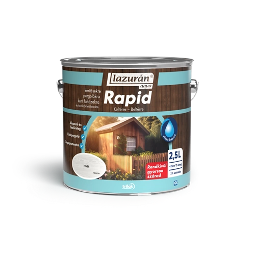 Lazurán Aqua Rapid vékonylazúr FEHÉR 2,5L