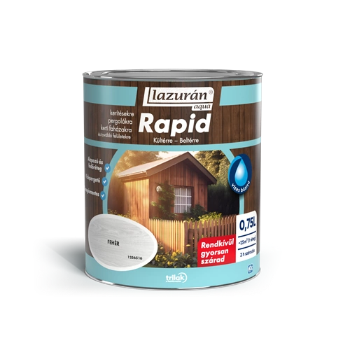 Lazurán Aqua Rapid vékonylazúr FEHÉR 750ml