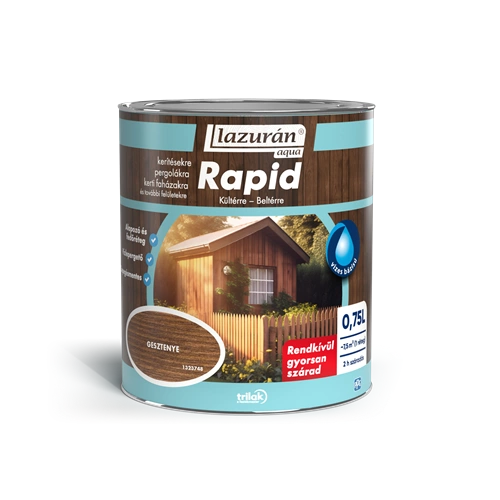 Lazurán Aqua Rapid vékonylazúr GESZTENYE 750ml