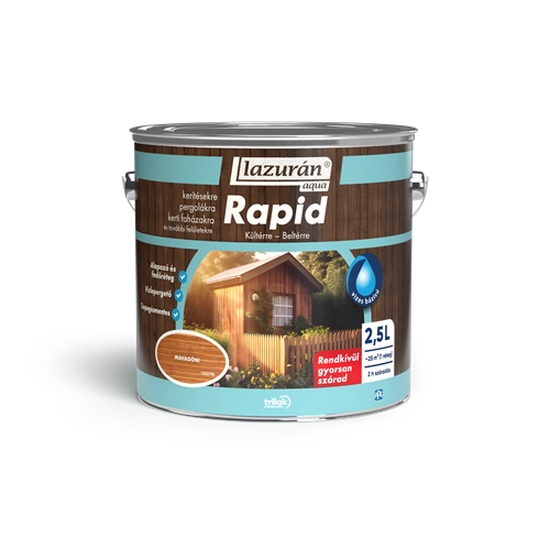 Lazurán Aqua Rapid vékonylazúr MAHAGÓNI 2,5L