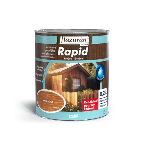 Lazurán Aqua Rapid vékonylazúr MAHAGÓNI 750ml