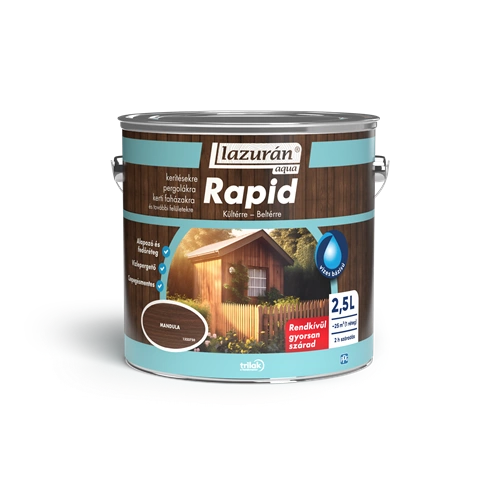 Lazurán Aqua Rapid vékonylazúr MANDULA 2,5L