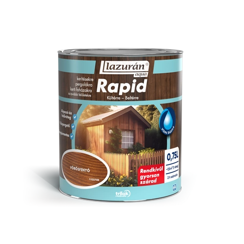 Lazurán Aqua Rapid vékonylazúr VÖRÖSFENYŐ 750ml