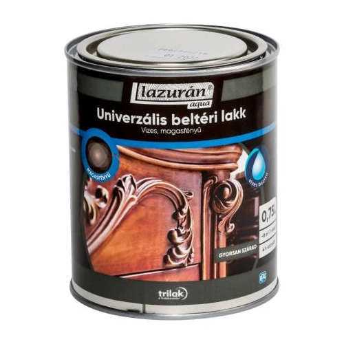 Lazurán Aqua magasfényű univerzális beltéri lakk 750ml