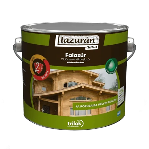 Lazurán selyemfényű vékonylazúr 2in1 MAHAGÓNI 2,5L