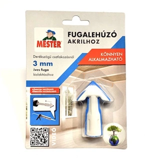 Mester fugalehúzó akrilhoz FEHÉR/KÉK íves 3mm
