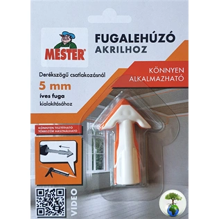 Mester fugalehúzó akrilhoz FEHÉR/NARANCS íves 5mm