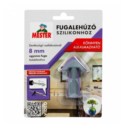 Mester fugalehúzó szilikonhoz SZÜRKE/LILA egyenes 8mm