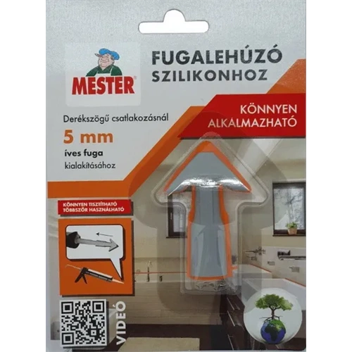 Mester fugalehúzó szilikonhoz SZÜRKE/NARANCS íves 5mm
