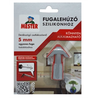 Mester fugalehúzó szilikonhoz SZÜRKE/PIROS egyenes 5mm