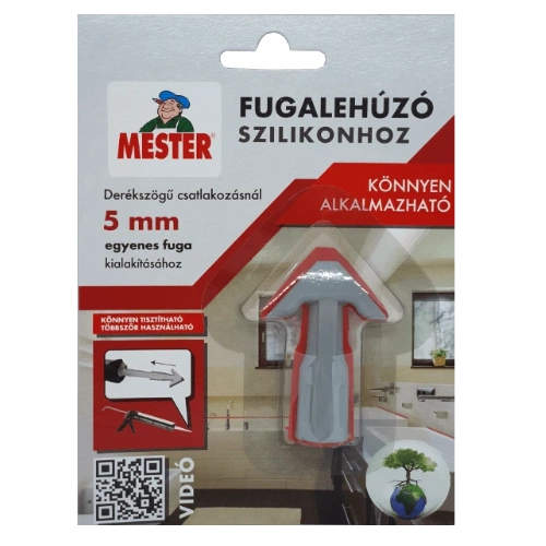 Mester fugalehúzó szilikonhoz SZÜRKE/PIROS egyenes 5mm