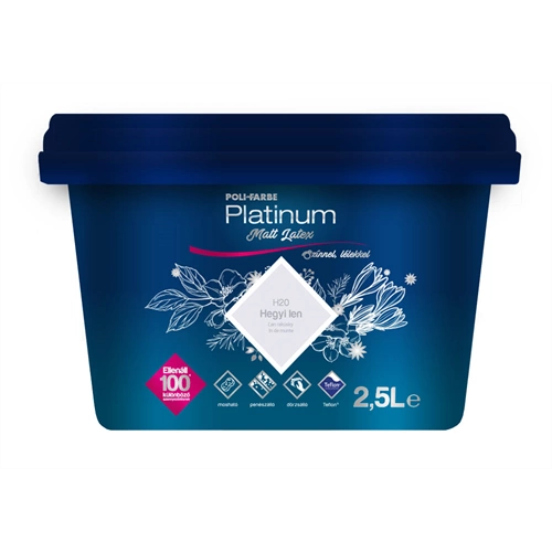 Poli-Farbe Platinum matt latex H20 HEGYILEN 2,5L