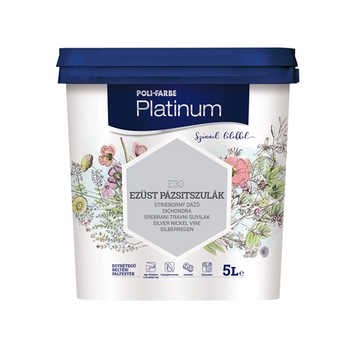 Poli-Farbe Platinum E35 EZÜST PÁZSITSZULÁK 5L