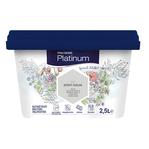 Poli-Farbe Platinum E20 EZÜST ZSÁLYA 2,5L