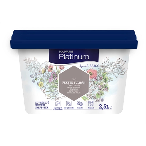Poli-Farbe Platinum F60 FEKETE TULIPÁN 2,5L