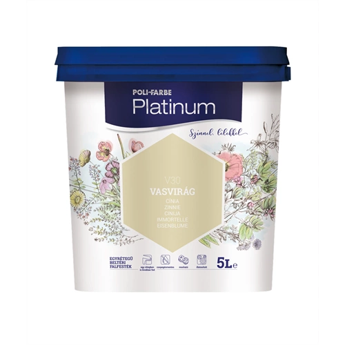 Poli-Farbe Platinum V30 VASVIRÁG 5L