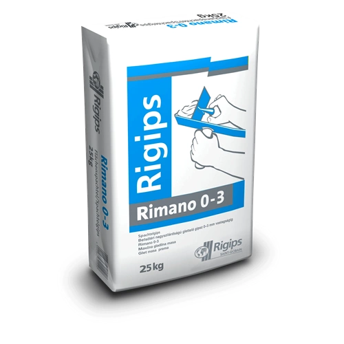 Rigips Rimano 0-3 beltéri glettelőgipsz 25kg/zsák
