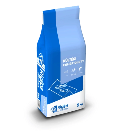 Rigips kültéri glett FEHÉR 5kg/zsák