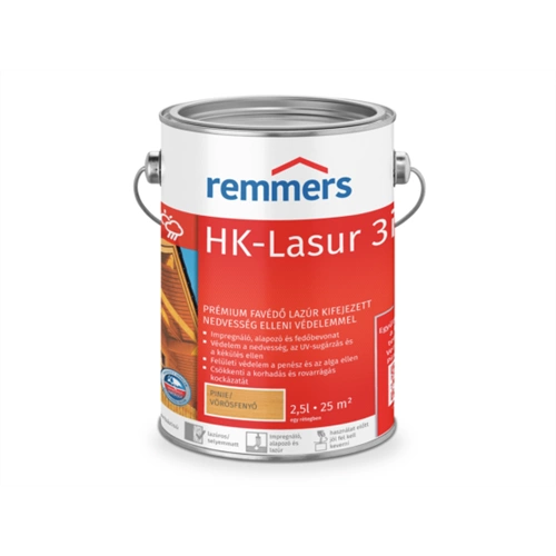 Remmers HK-Lasur oldószerbázisú prémium favédő lazúr ÉBENFA 2,5L