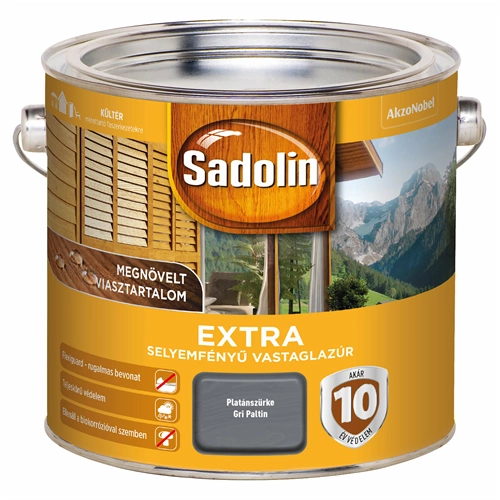 Sadolin Extra vastaglazúr PLATÁNSZÜRKE 2,5L