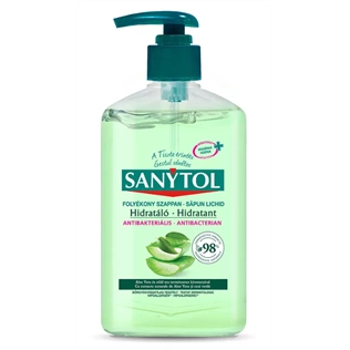 Sanytol Antibakteriális folyékony szappan zöld tea és aloe vera 250ml