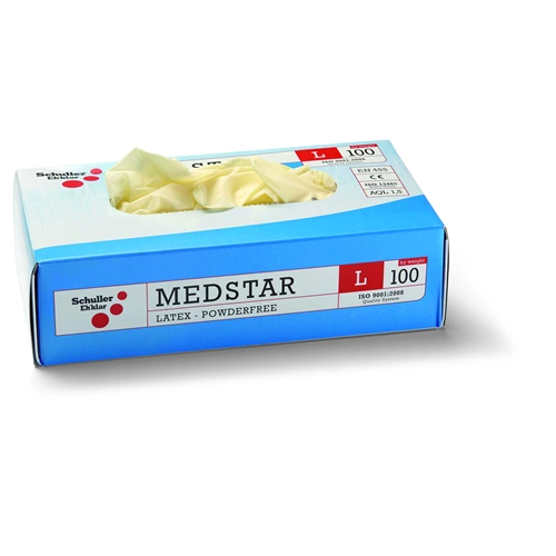 Schuller egyszer használatos latex kesztyű M/8 100db-os