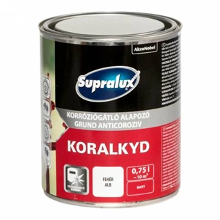 Supralux Koralkyd korrózógátló alapozó fehér 750ml