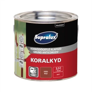 Supralux Koralkyd korrózógátló alapozó vörös 2,5L