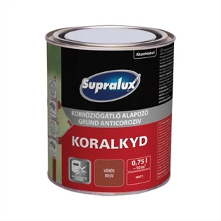 Supralux Koralkyd korróziógátló alapozó vörös 750ml