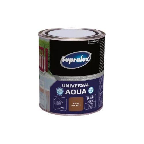 Supralux Universal Aqua selyemfényű zománcfesték BARNA RAL8011 750ml